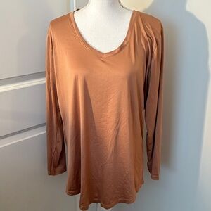 Women's Tan Long Sleeve Top